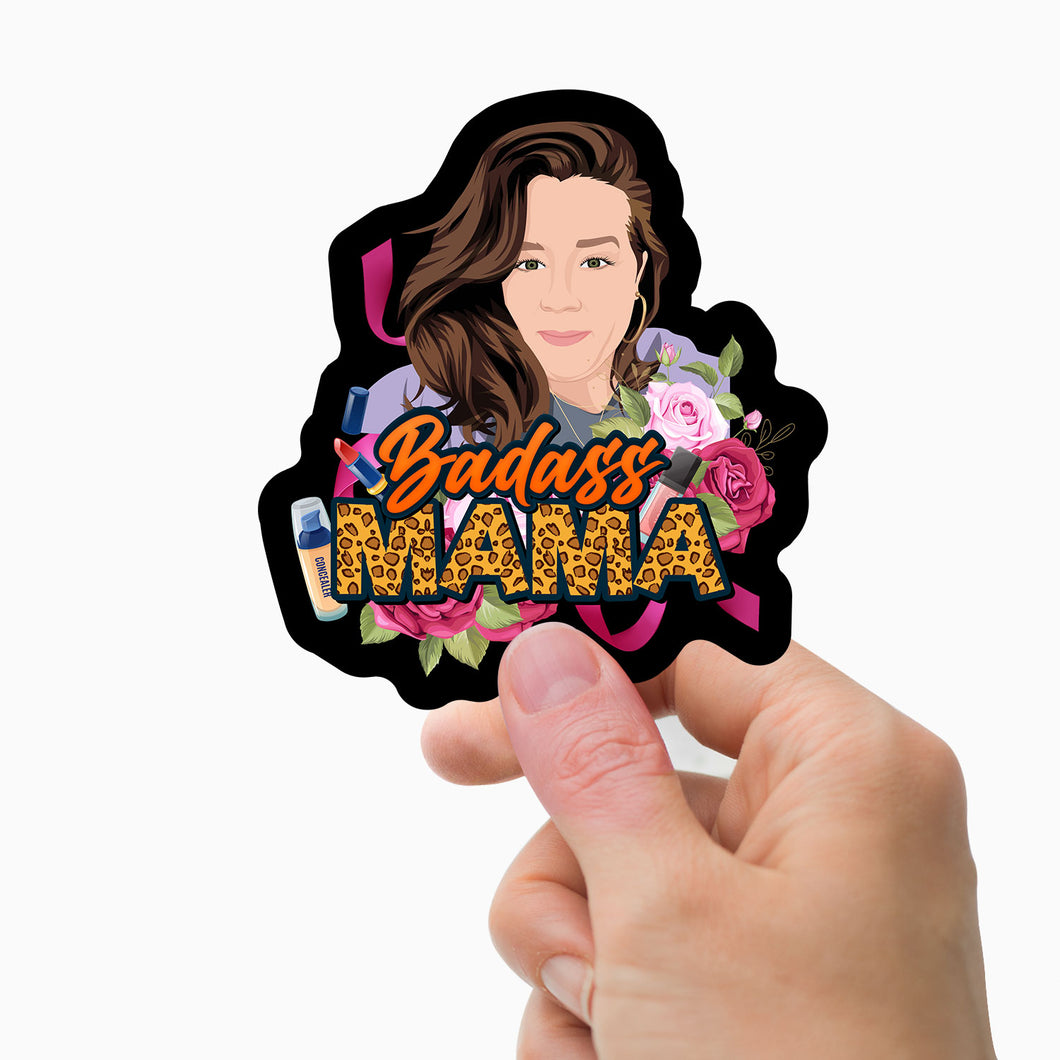 Badass Mom Stickers Personalized