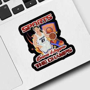 Basketball School Sports Sticker designs customize for a personal touch