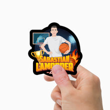 Load image into Gallery viewer, Basketball Sports Portrait Sticker Personalized

