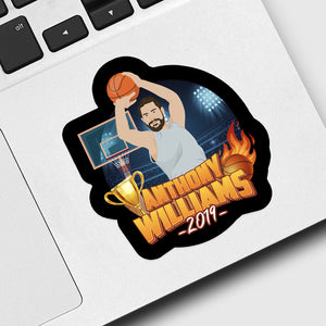 Basketball Sports Portrait Sticker designs customize for a personal touch