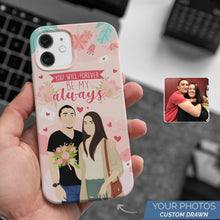 Load image into Gallery viewer, Be Mine Valentine custom drawn phone case
