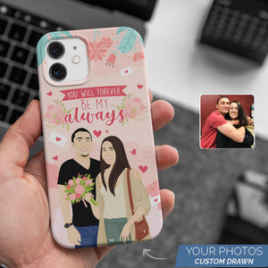Be Mine Valentine custom drawn phone case