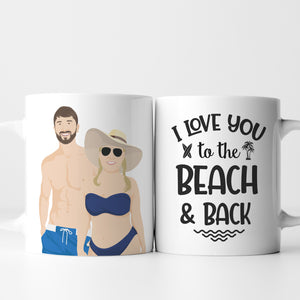 Beach Mug Stickers Personalized