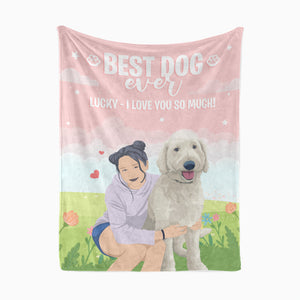 Best Dog Ever throw blanket personalized