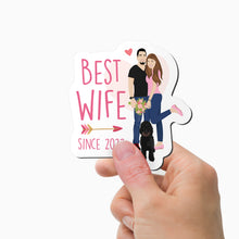 Load image into Gallery viewer, Best Wife Year Magnet Personalized
