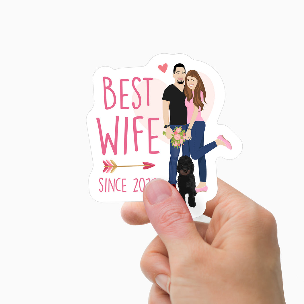 Best Wife Year Sticker Personalized