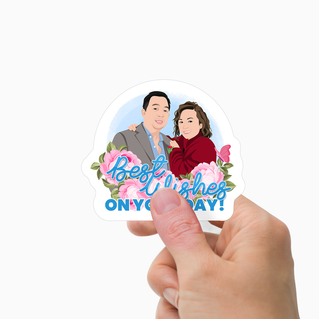 Best Wishes on Your Day Stickers Personalized