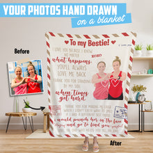 Load image into Gallery viewer, Personalized fleece blanket for you Bestie
