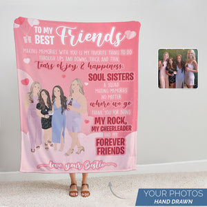 Fleece blanket personalized for your best friend