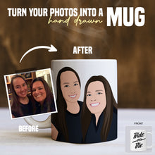 Load image into Gallery viewer, Besties Mug Sticker designs customize for a personal touch
