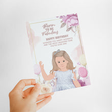 Load image into Gallery viewer, Birthday Girl Card Stickers Personalized
