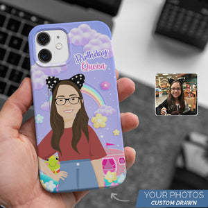 Birthday Queen cell phone case personalized