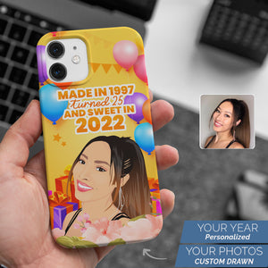 Birthday Year cell phone case personalized