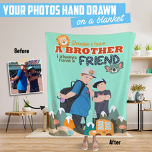 Load image into Gallery viewer, Blanket for Boy Little Brother Personalized
