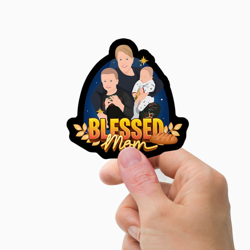Blessed Mom Stickers Stickers Personalized