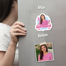 Load image into Gallery viewer, Breast Cancer Support Magnet designs customize for a personal touch
