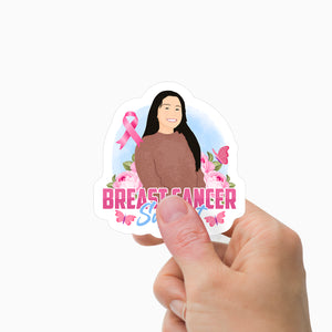 Breast Cancer Support Stickers Personalized
