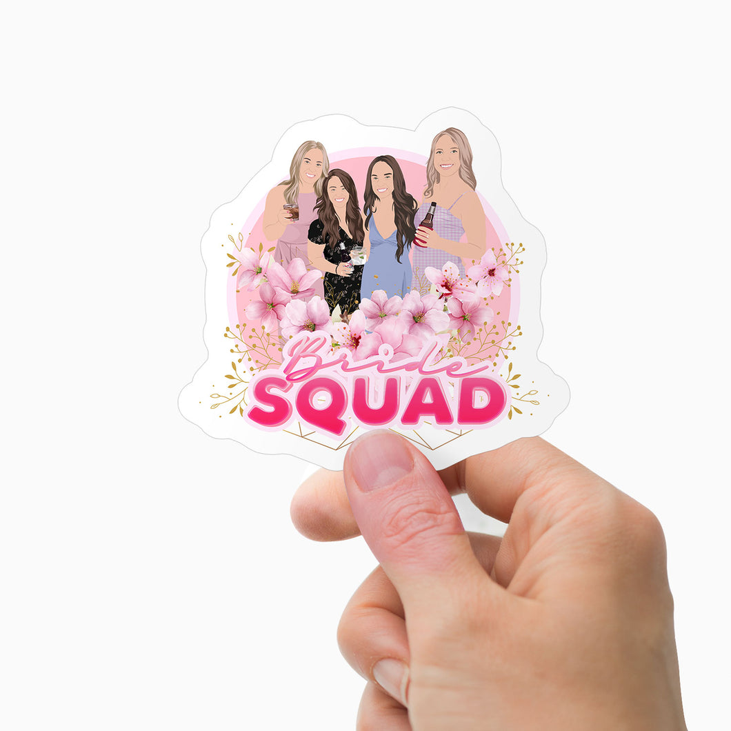 Bride Squad  Stickers Personalized