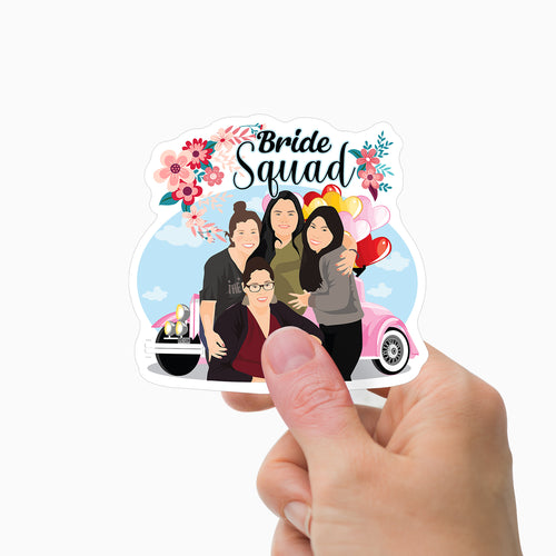 Bride Squad Sticker Personalized