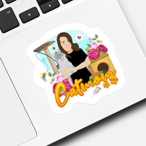 Cat Mom Sticker designs customize for a personal touch
