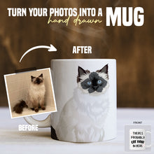 Load image into Gallery viewer, Cat Mug Sticker designs customize for a personal touch
