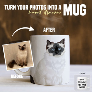 Cat Mug Sticker designs customize for a personal touch
