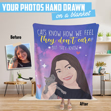 Load image into Gallery viewer, kitty cat custom blanket
