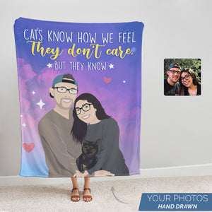 Your funny cat throw blanket personalized