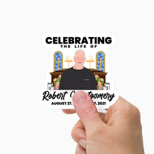 Load image into Gallery viewer, Celebrating the Life of Name Sticker Personalized
