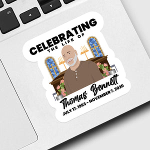 Celebrating the Life of Name Sticker designs customize for a personal touch