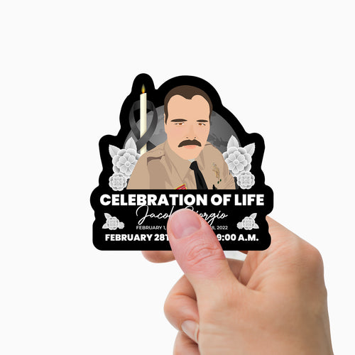 Celebration of Life Police Memorial Sticker Personalized
