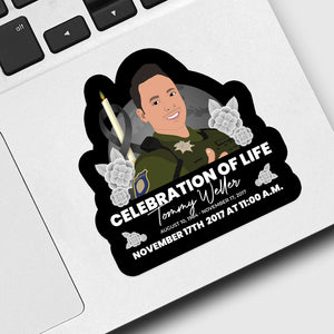 Celebration of Life Police Memorial Sticker designs customize for a personal touch
