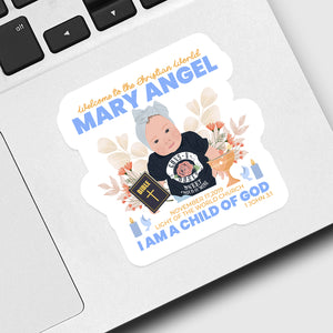 Child of God Personalized Baptism Name Sticker designs customize for a personal touch