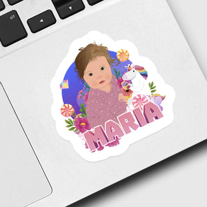 Childs Name Unicorn Sticker designs customize for a personal touch