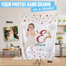 Load image into Gallery viewer, Customized Monogrammed Christmas Fleece Blankets
