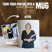 Load image into Gallery viewer, Coffee and Book Lover Mug Sticker designs customize for a personal touch
