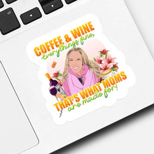 Load image into Gallery viewer, Create your own Custom Stickers for Coffee &amp; Wine That&#39;s What Moms Are Made of Sticker
