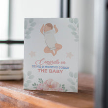 Load image into Gallery viewer, Congrats on the Baby Card Sticker designs customize for a personal touch
