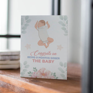 Congrats on the Baby Card Sticker designs customize for a personal touch