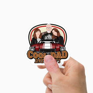 Cool Dad Since Year Stickers Personalized