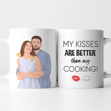 Load image into Gallery viewer, Couples Kissing Mugs Personalized
