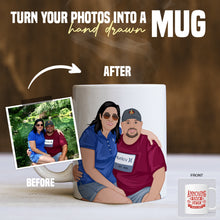 Load image into Gallery viewer, Couples Mug Sticker designs customize for a personal touch
