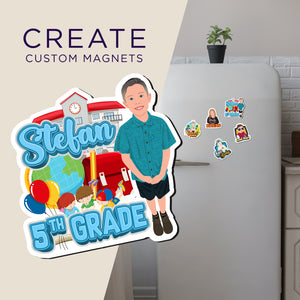 Create your own Custom Magnets 1st Grade Name with High Quality
