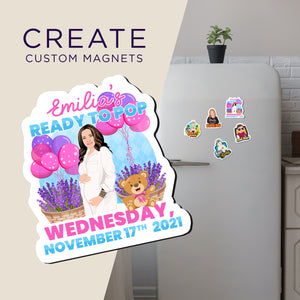 Create your own Custom Magnets Ready to Pop Baby Shower Invitation with High Quality