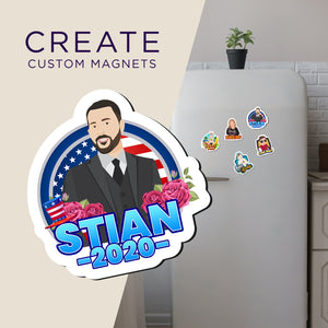 Create your own Custom Magnets Voting Name and Year with High Quality