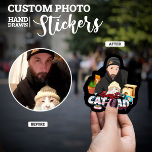Create your own Custom Stickers for Best Dad Cat Stickers