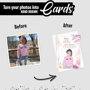 Create your own Custom Stickers for Birthday Girl Card