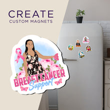 Load image into Gallery viewer, Create your own Custom Magnets for Breast Cancer Support
