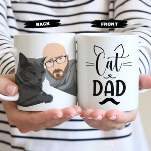 Create your own Custom Stickers for Cat Dad Mug