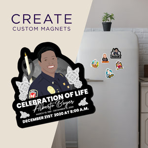 Create your own Custom Magnets for Celebration of Life Police Memorial